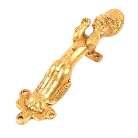 Brass Tiger Design Door Handle