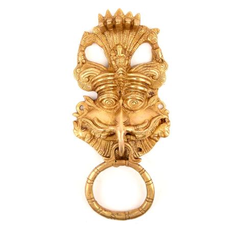 Yali Face Brass Towel Ring/Door Knocker