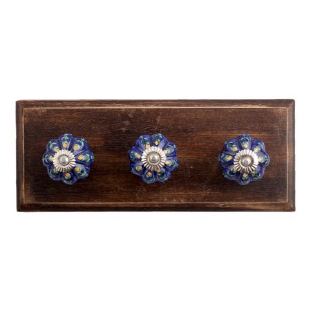 Natures Palette Ceramic Wooden Hooks