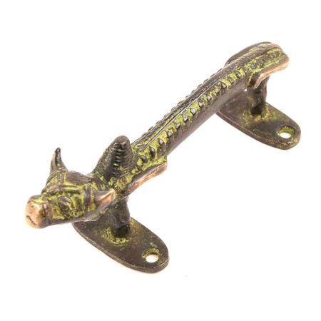 Black Tribal Bull Door Handle