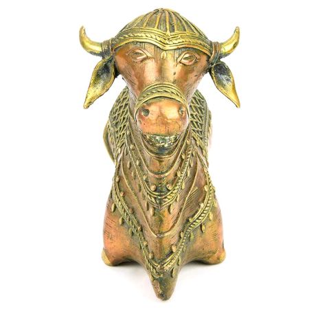 Brass Nandi Bull Statue Vahana of Shiva