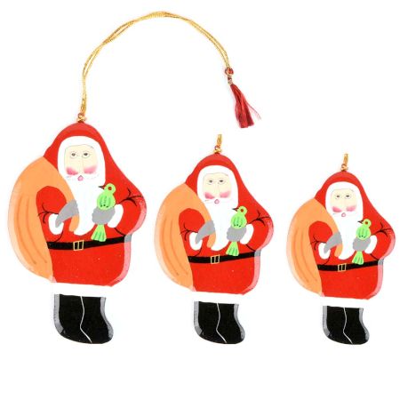 Christmas Tree Hanging Decoration Green Santa Clauses In Three Sizes Online