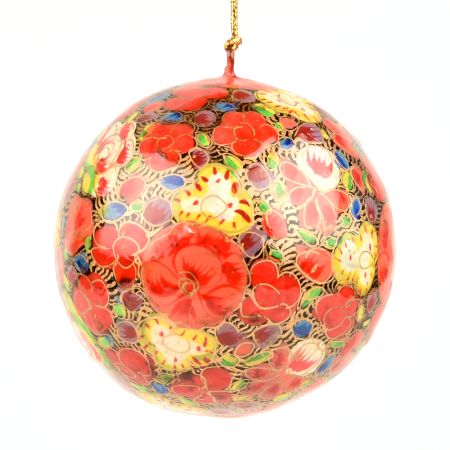 Orange Floral Christmas Ornament Ball/Christmas Tree Decoration