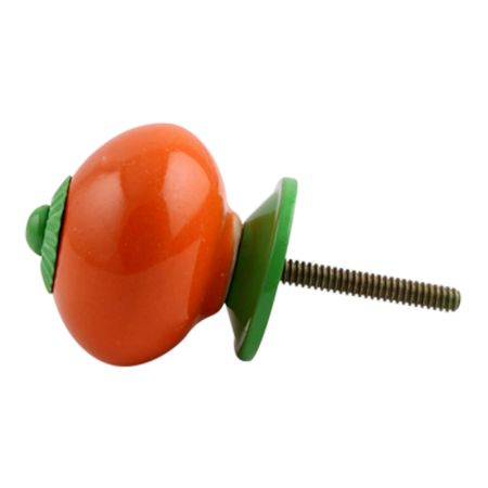 Solid Orange Green Fitting Ceramic Knob