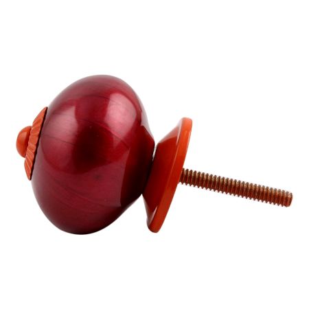 Neon Cherry Orange Fitting Round Ceramic Knob