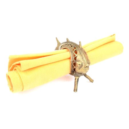 Handmade Dhokra Brass Fish Napkin Holder