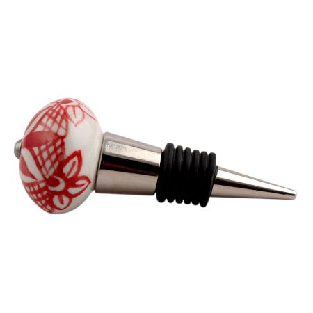 Red Net Ceramic Wine Stopper