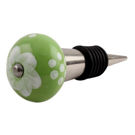 Soft Green Ceramic Wine Stopper
