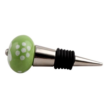 Soft Green Ceramic Wine Stopper