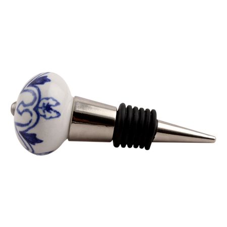 Geoffrey Blue Ceramic Wine Stopper