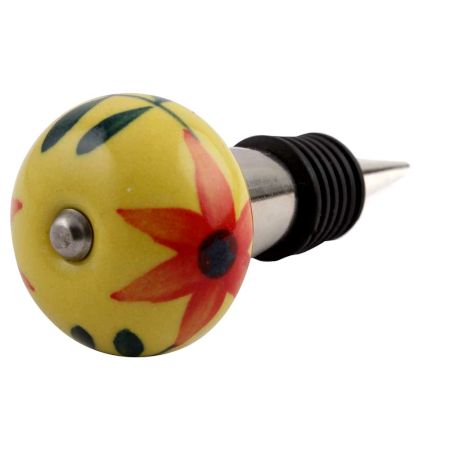 Red Star Ceramic Wine Stopper