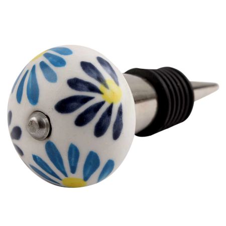 Blue Angel Ceramic Wine Stopper