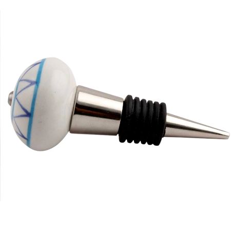 Border Ceramic Wine Stopper