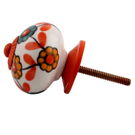 Sea Green Mustard Sunflower Orange Fitting Ceramic Knob