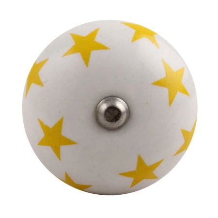 Yellow Star Ceramic Wine Stopper