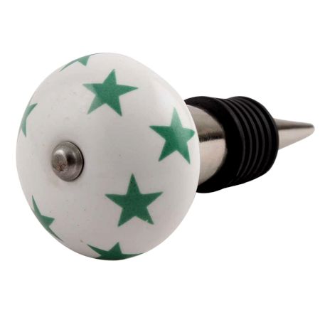 Sea Green Star Ceramic Wine Stopper