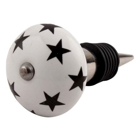 Black Star Ceramic Wine Stopper