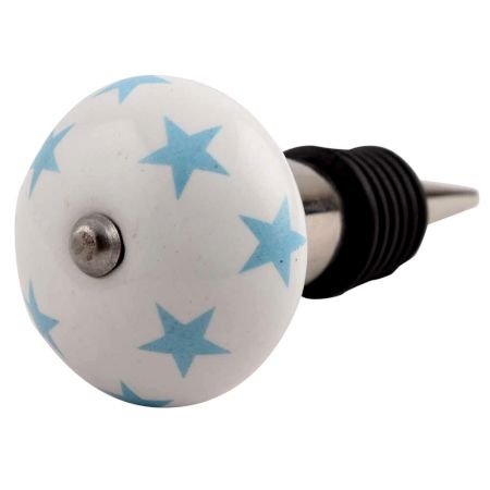 Blue Star Ceramic Wine Stopper