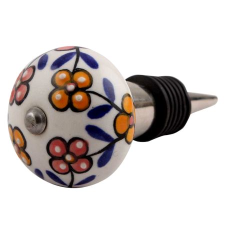 Mustard Red Tiny Ceramic Wine Stopper