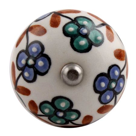 Sea Green Slate Blue Tiny Ceramic Wine Stopper