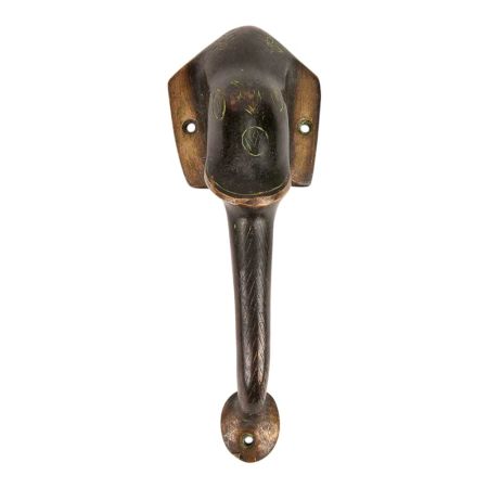 Vintage Elephant Head Figurine Brass Door Handle