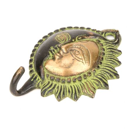 Ethnic Brass Designer Sun Moon Wall Hanging