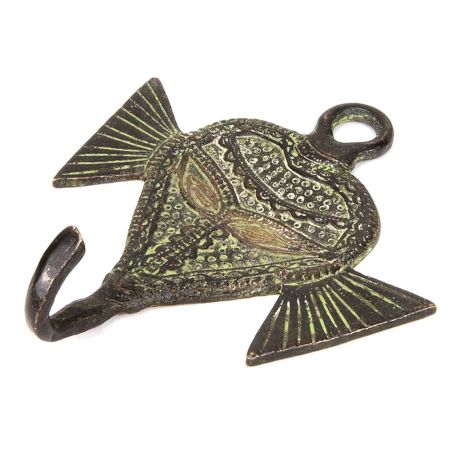 Small Rustic Bronze Elephant Wall Hooks with Trunk