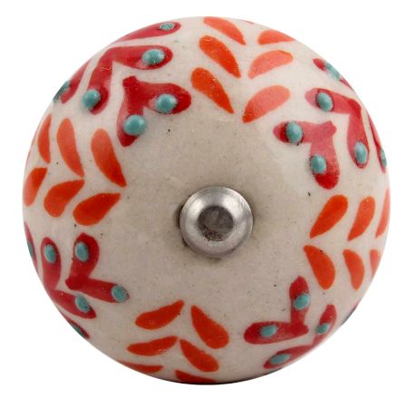 Orange Leaf Ceramic Floral Wine Stopper
