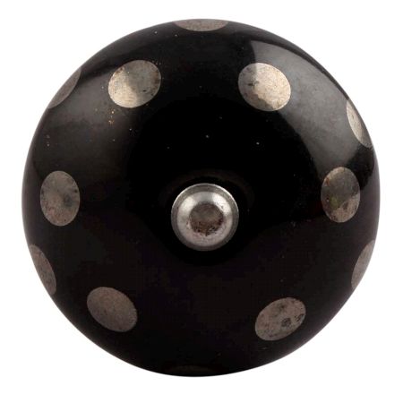 Silver Dot Ceramic Wine Stopper