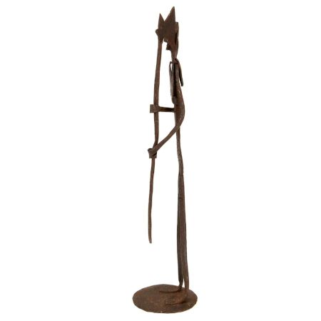 Elongated Brass Warrior Figure