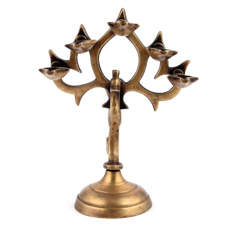 Brass Traditional Tree Indian Oil Lamp