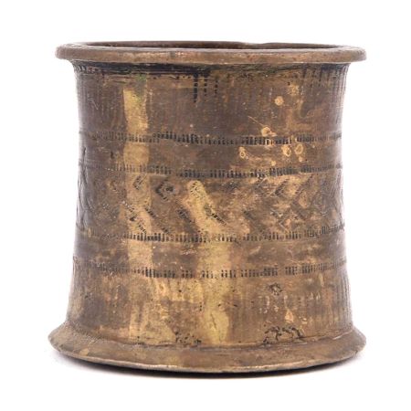 Rare Hand Crafted Engraved Brass Pooja Holy Water Pot