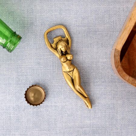 Solid Brass Lady Bottle Opener