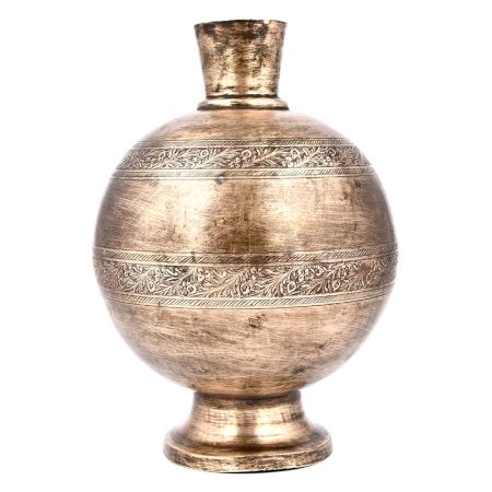 Hand Crafted Round Bronze Big Water Pot Matka