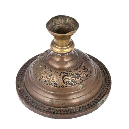 Brass Floral Design Heavy Hookah Base