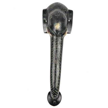 Black Hand Made Brass Elephant Door Handle