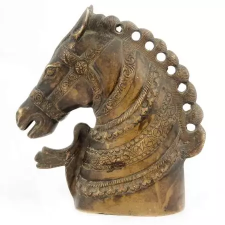 Art Deco Cast Bronze Horse Head Sculpture