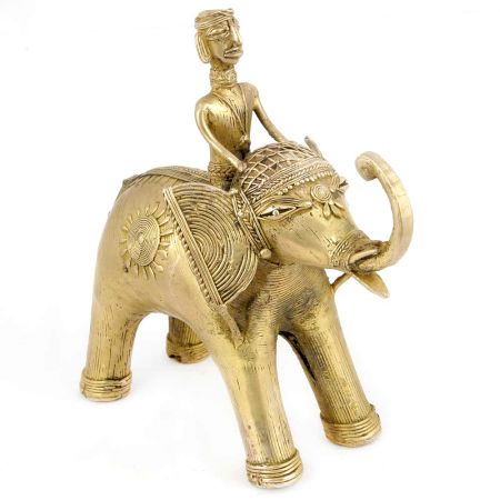 Dhokra Design Mahawat on Elephant