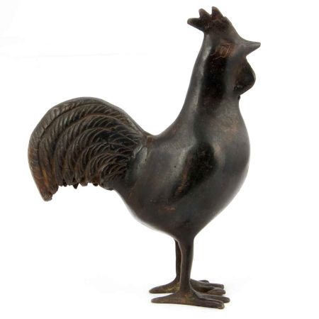 Bronze Zodiac Year Rooster Cock Statue Sculpture