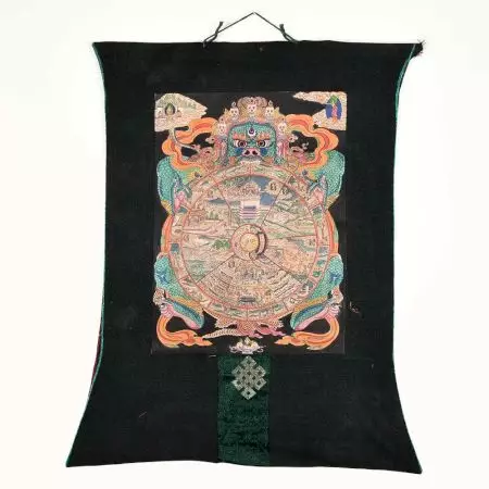 Tibetan Thangka Art Wheel Of Life Thangka