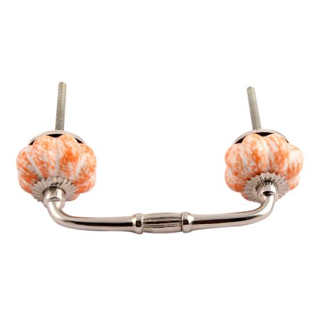 Sprinkled Orange Ceramic Bridge Handle