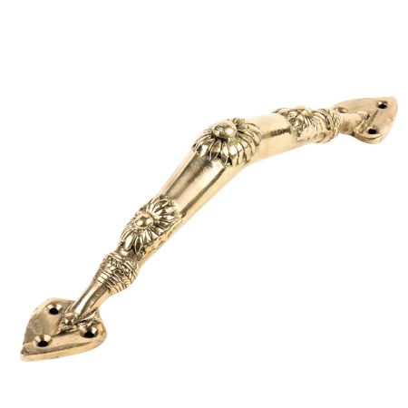 Handmade Floral Brass Door Pull and Handle