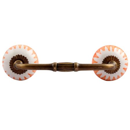 Amber Chakra Ceramic Bridge Handle