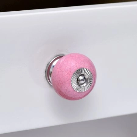 Pink-Black Crackle Ceramic Dresser Knob Online