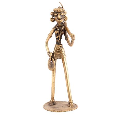 A Brass Tribal Woman Worker