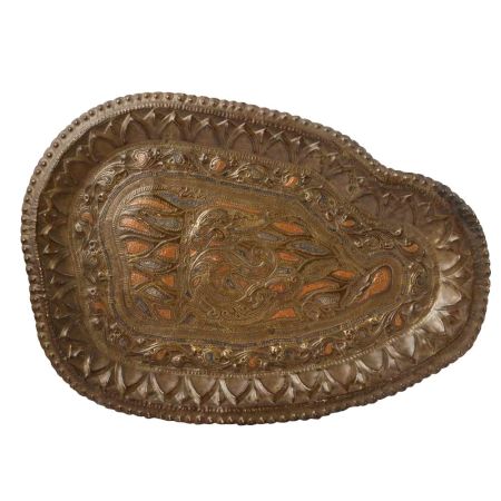 Vintage Irregular Shape Copper Plate or Tray