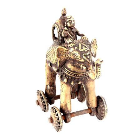 Brass Alloy Pull Toy Surmounted by a Male