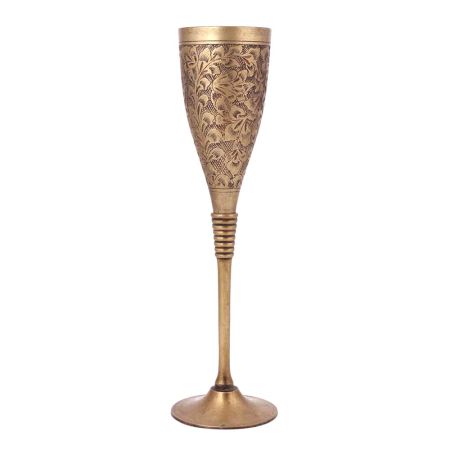 Brass Long Stem Wine Goblets