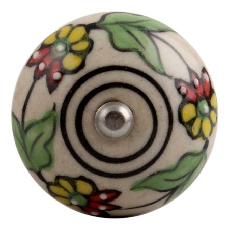Pea Green Leaf Flower Ceramic Wine Stopper