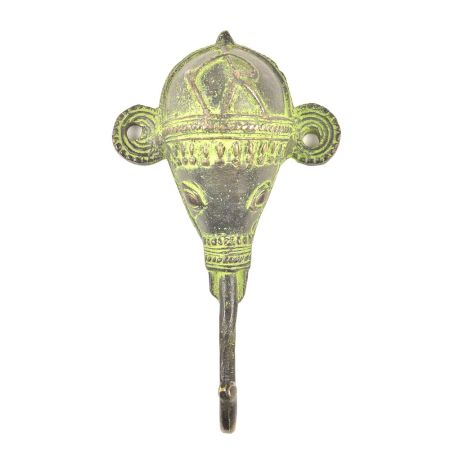 Brass Elephant Head Design Hooks